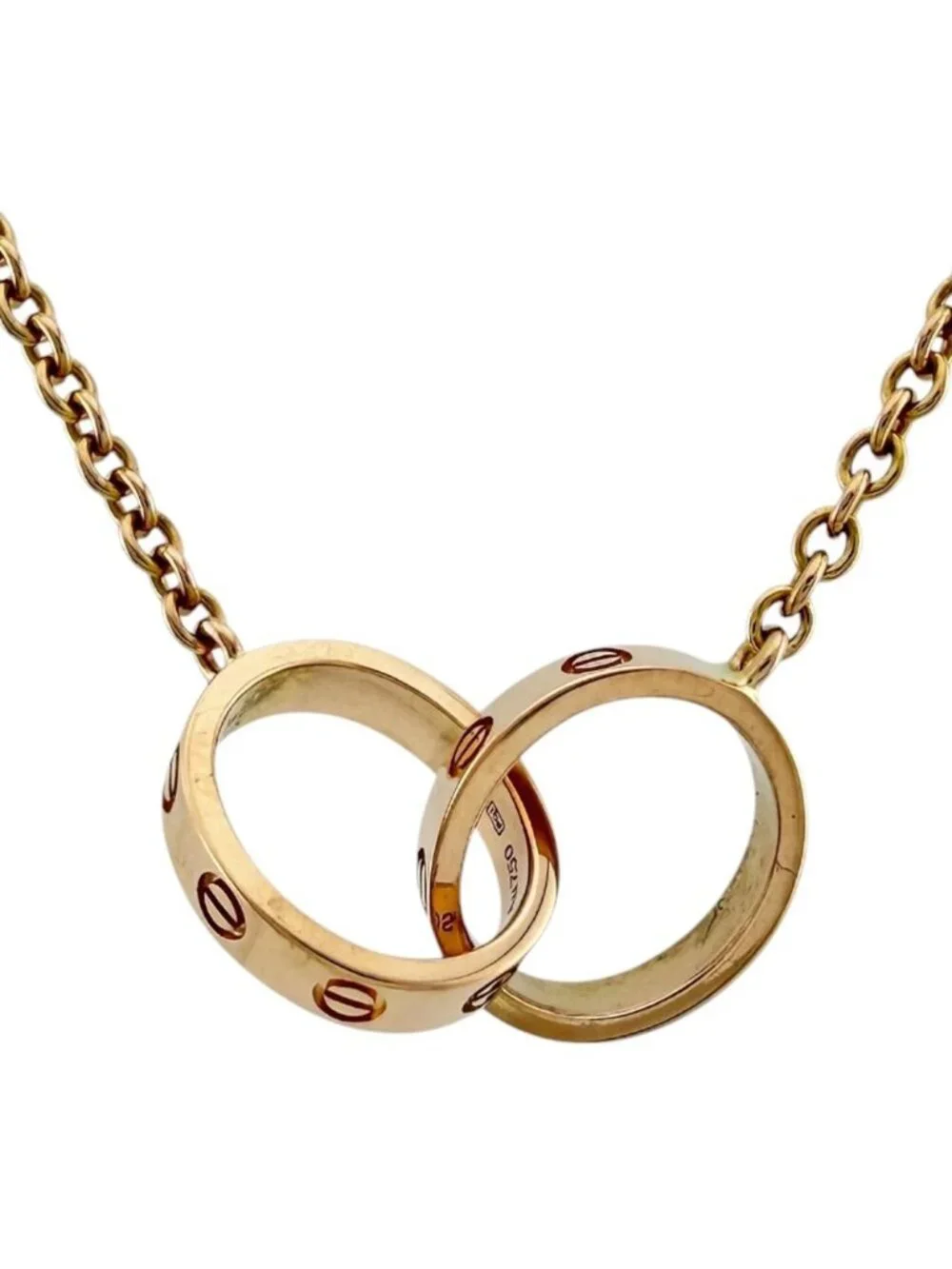 Cartier Baby Love Necklace 18k Pink Gold Vintage